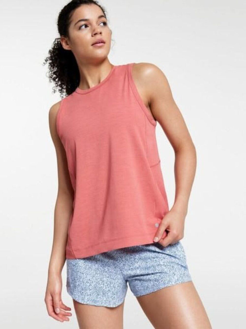 CALIA Women's Split Back Muscle Tank Rust Orange Size Small